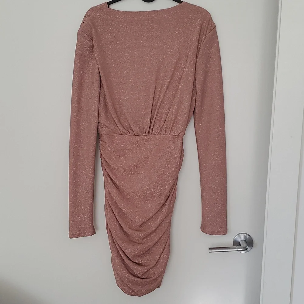 Revamped La Nuit- Pink Sparkled dress- Size M - Picture 3 of 5